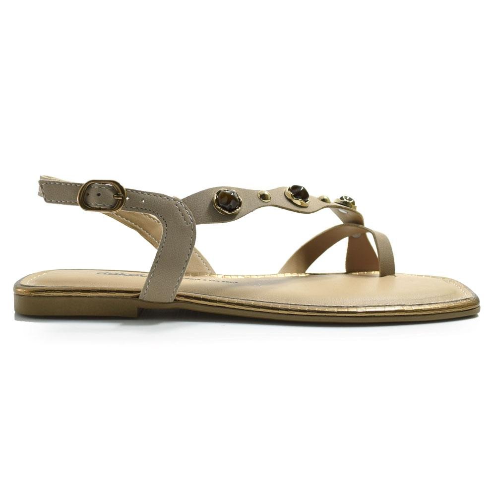 Sandália Rasteira Feminina Dakota Y9381 Bege 3