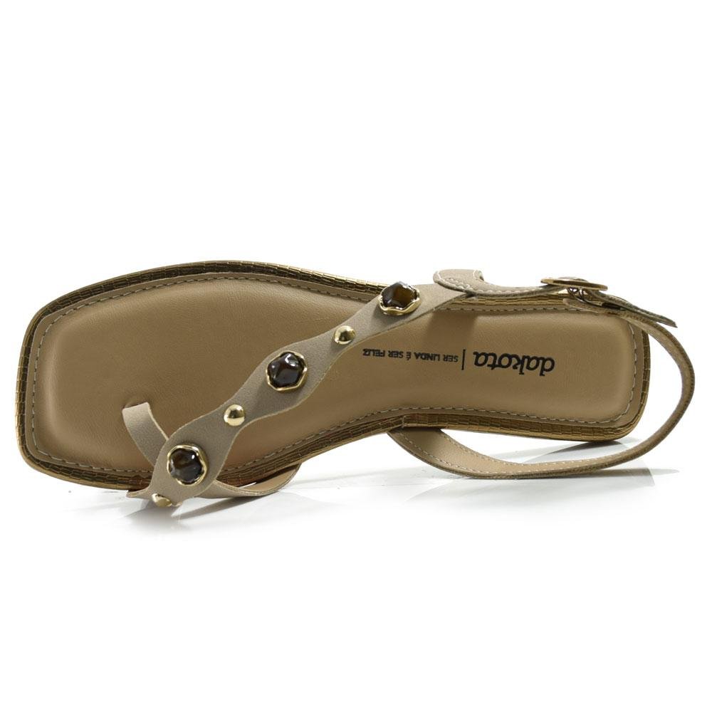 Sandália Rasteira Feminina Dakota Y9381 Bege 6