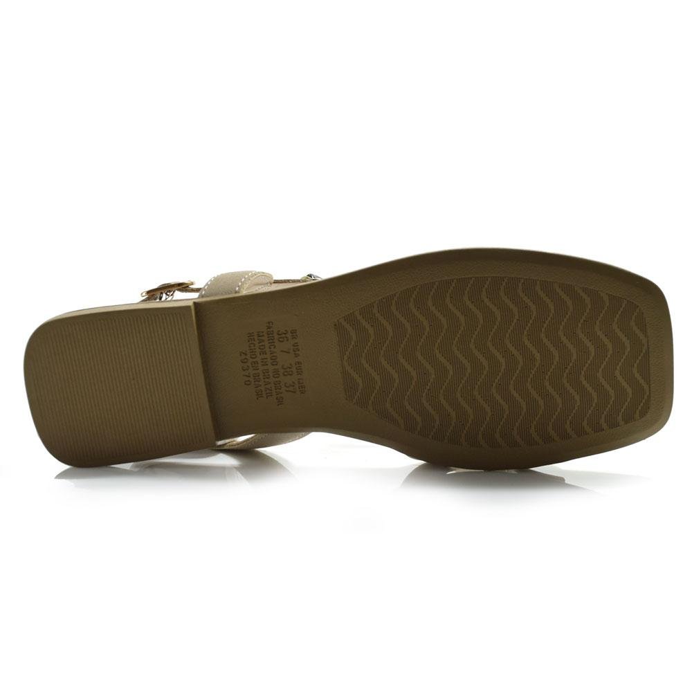 Sandália Rasteira Feminina Dakota Y9381 Bege 7