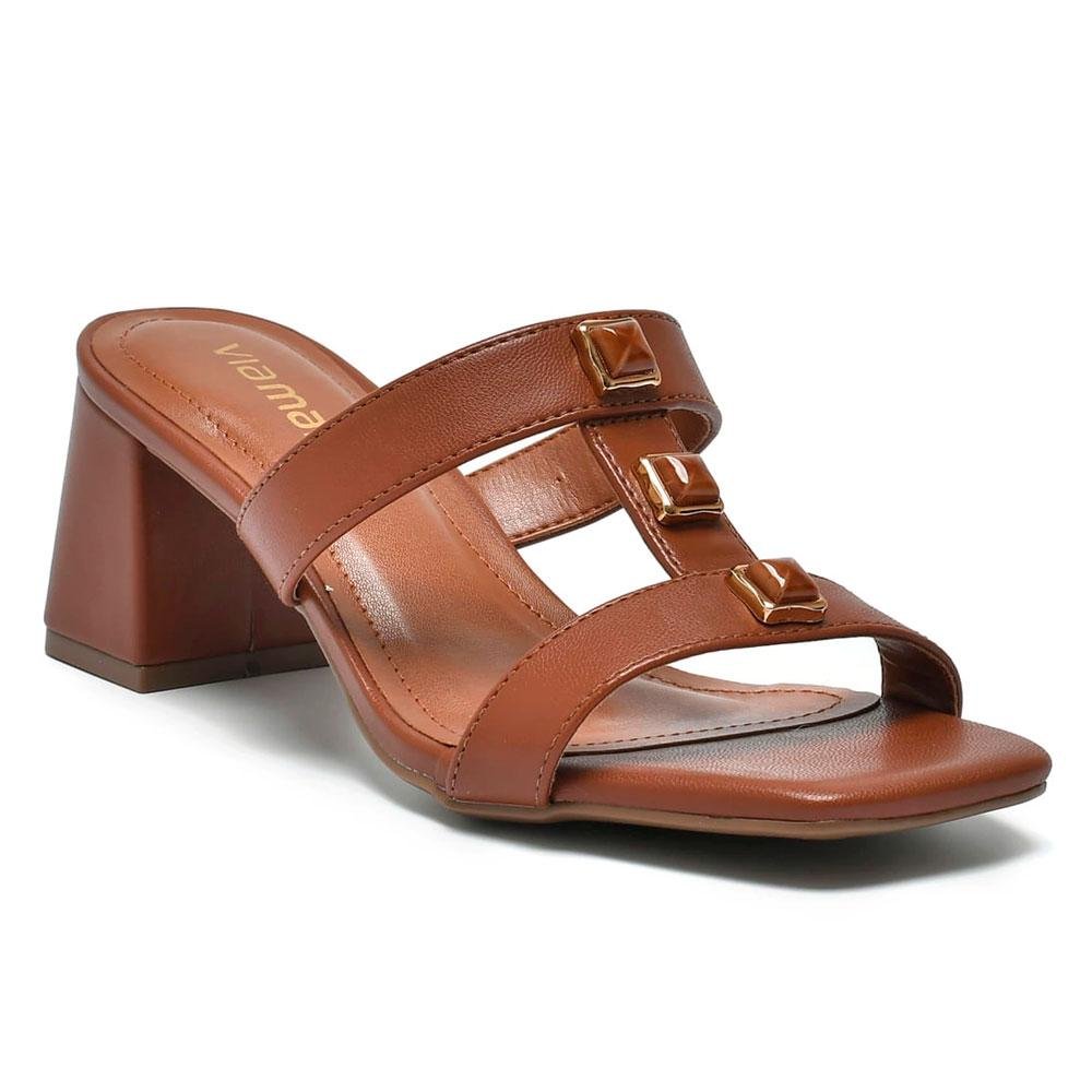 Tamanco de Salto Bloco Feminino Via Marte 171-026-01