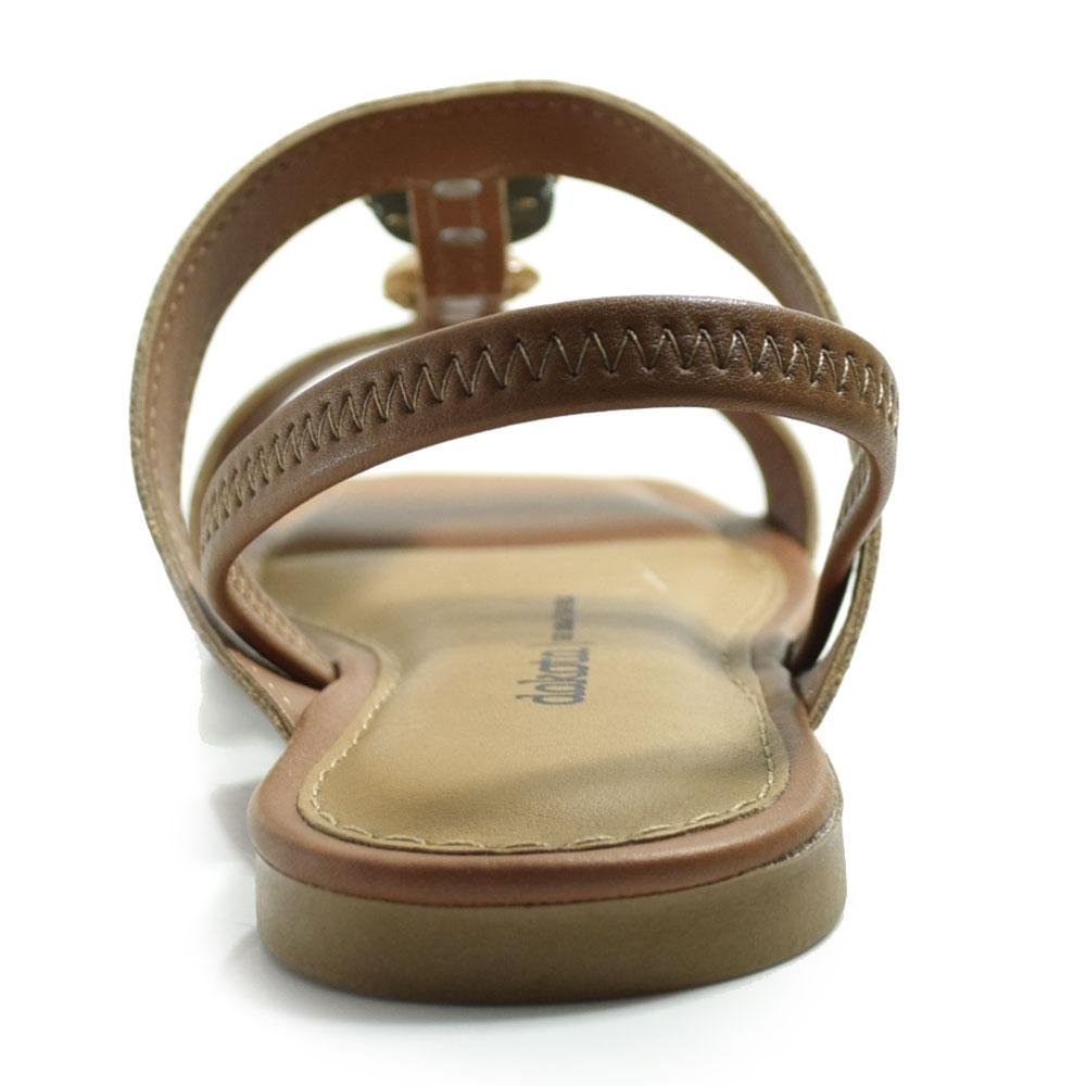 Sandália Rasteira Feminina Dakota Y9611 Marrom 4