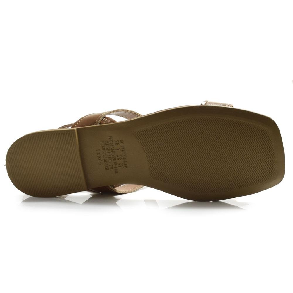 Sandália Rasteira Feminina Dakota Y9611 Marrom 7