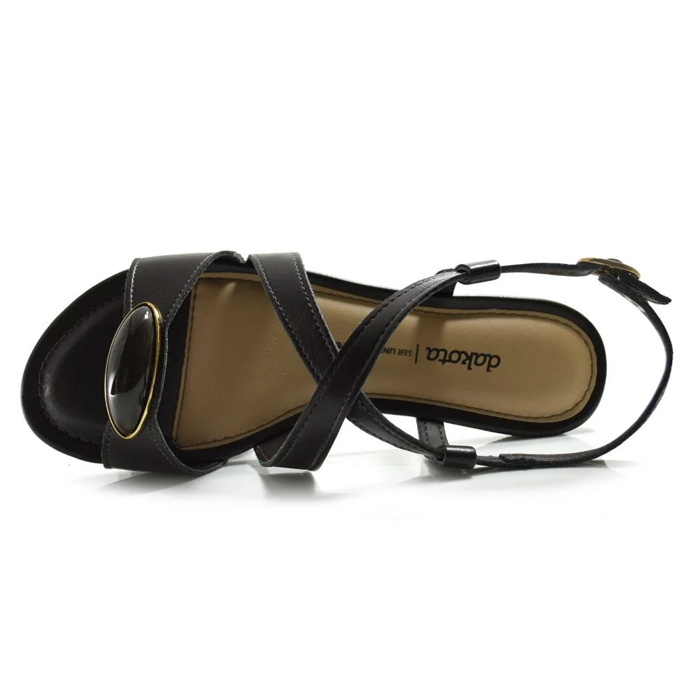 Sandália Rasteira Feminina Dakota Y9644 Preto 6