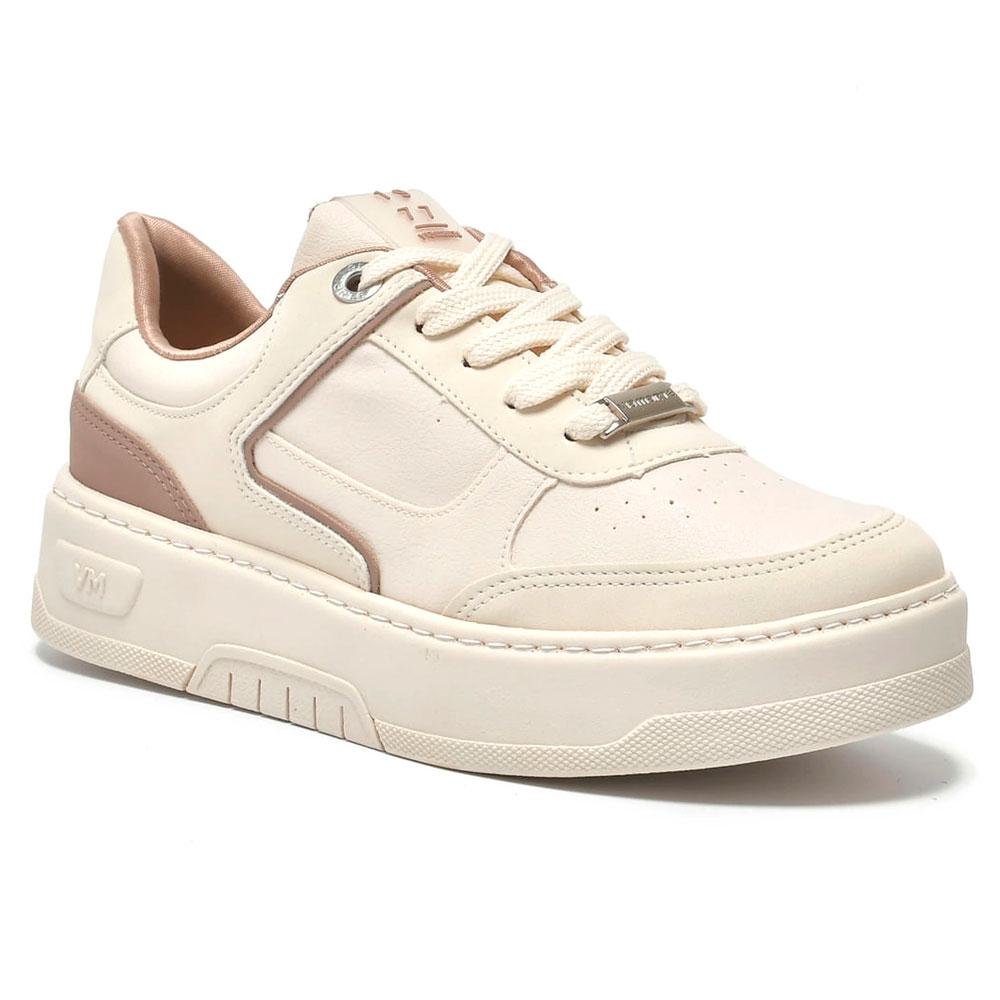 Tênis Casual Feminino Via Marte 126-021-02 Bege/Rosa 1