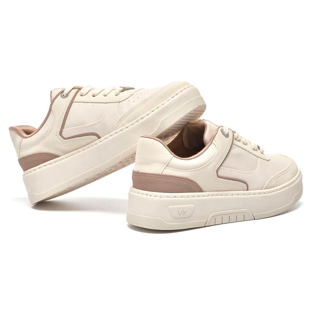 Tênis Casual Feminino Via Marte 126-021-02 Bege/Rosa 2