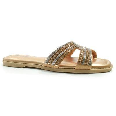 Sandália Rasteira Feminina Piccadilly 508050 Dourado 1