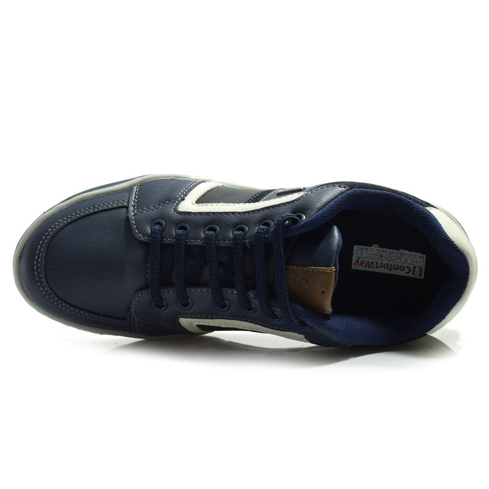 Sapatênis Masculino Confort Way 602503 Azul Marinho 6