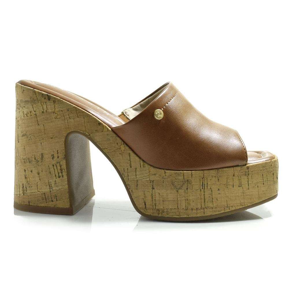 Tamanco Plataforma Feminina Ramarim 2535201 Marrom 3