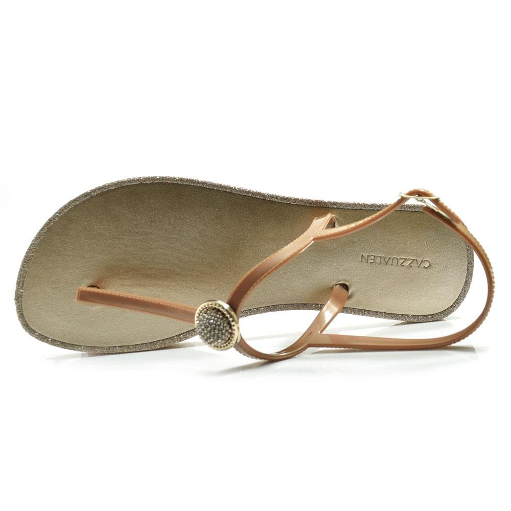 Sandália Rasteira Feminina Cazzualen SD-2400 Bege 6