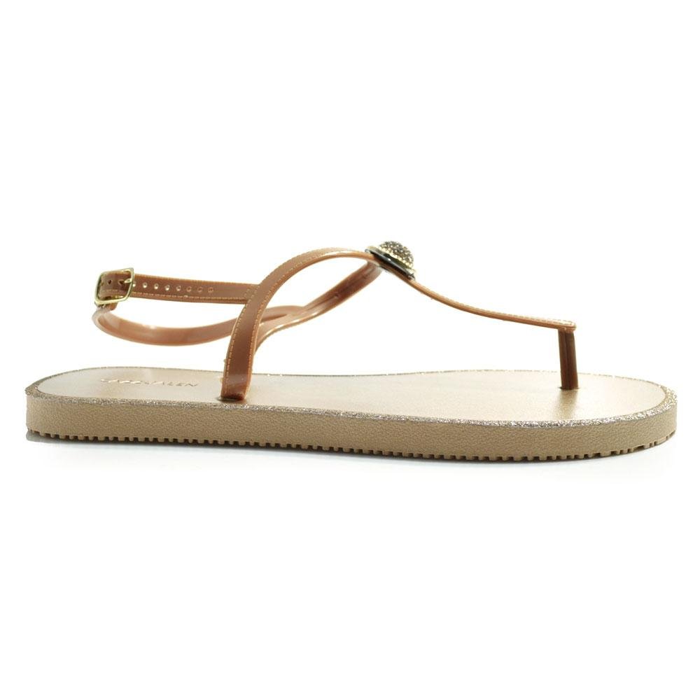 Sandália Rasteira Feminina Cazzualen SD-2400 Bege 3