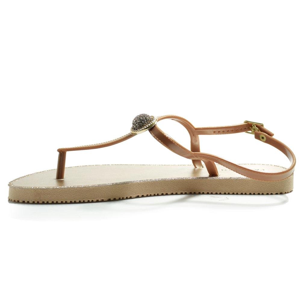 Sandália Rasteira Feminina Cazzualen SD-2400 Bege 5