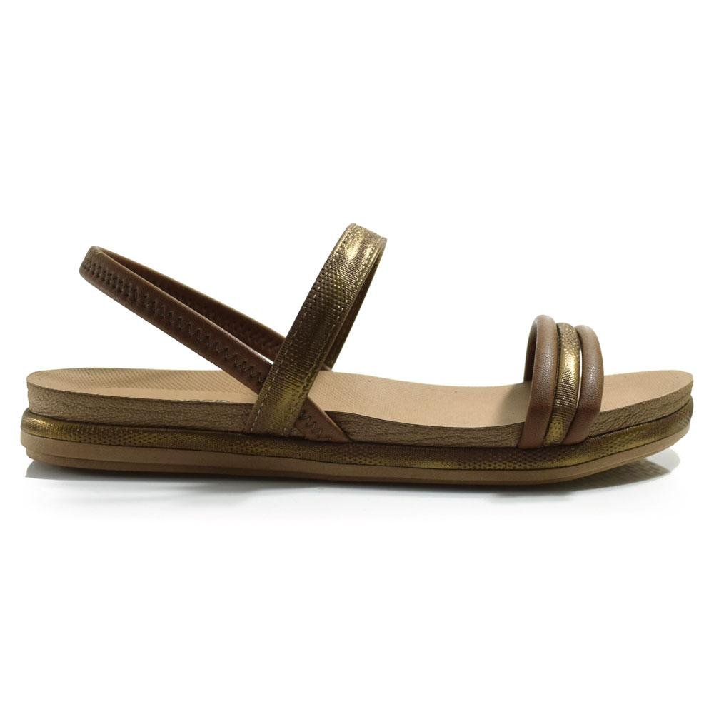 Papete Feminina Mississipi MF454 Dourado/Marrom 3