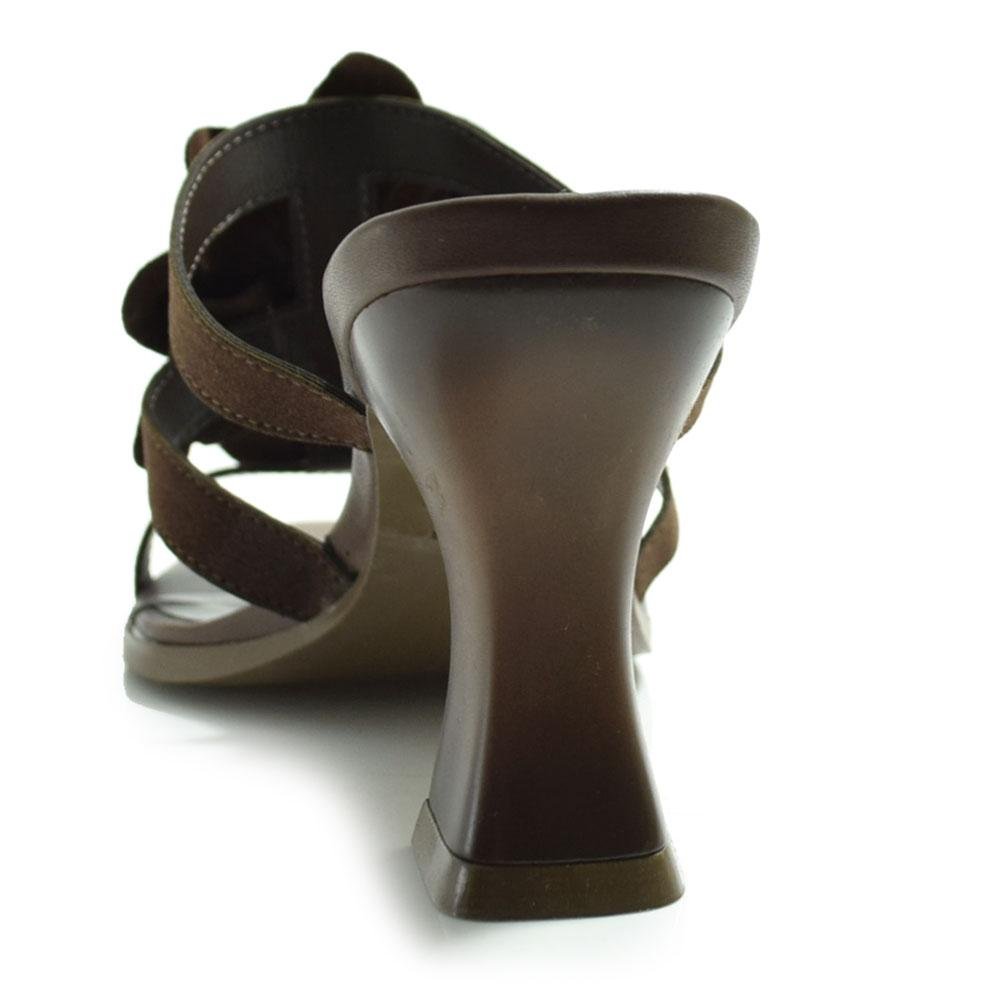 Tamanco de Salto Bloco Feminino Cazzualen 1051-9406 Marrom 4