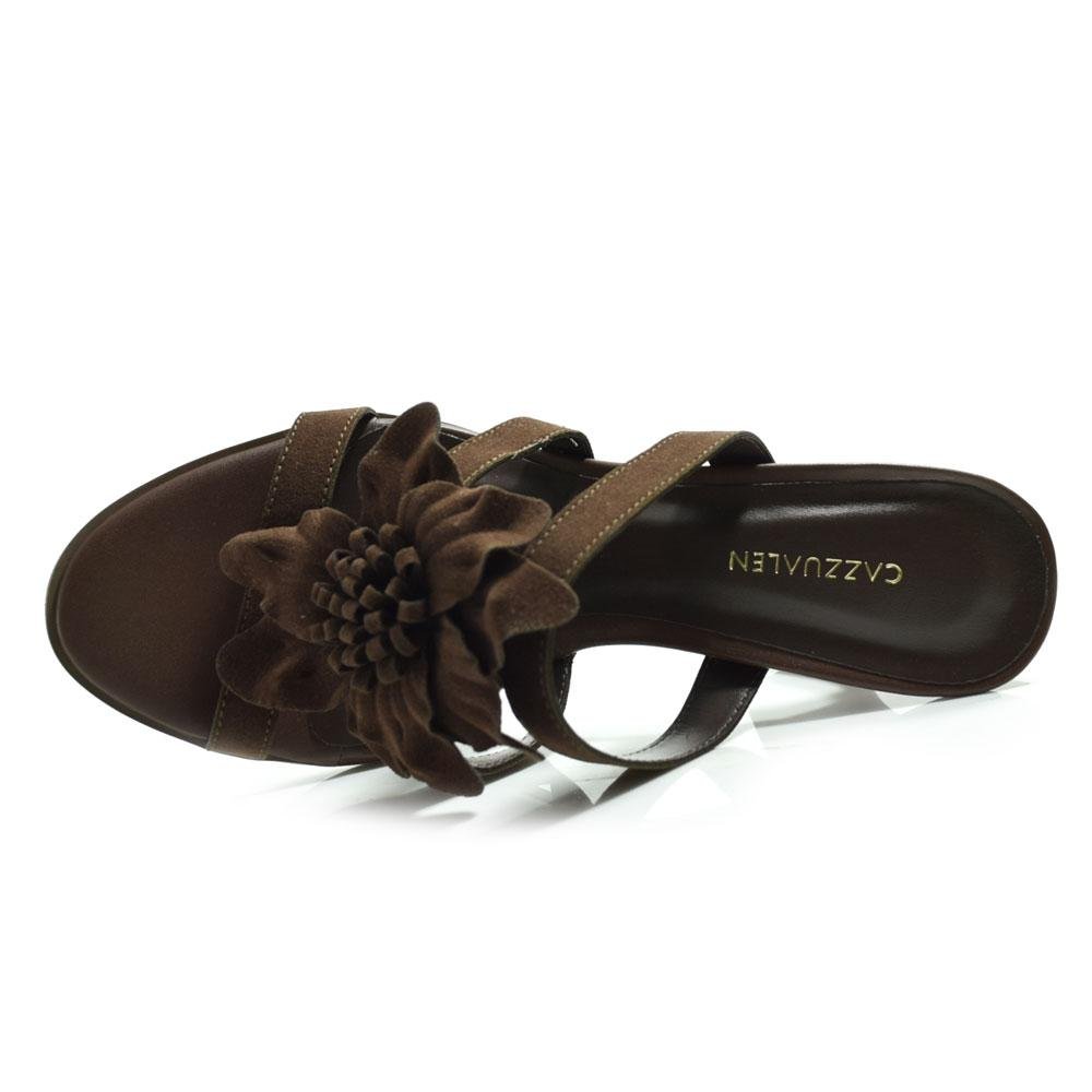 Tamanco de Salto Bloco Feminino Cazzualen 1051-9406 Marrom 6