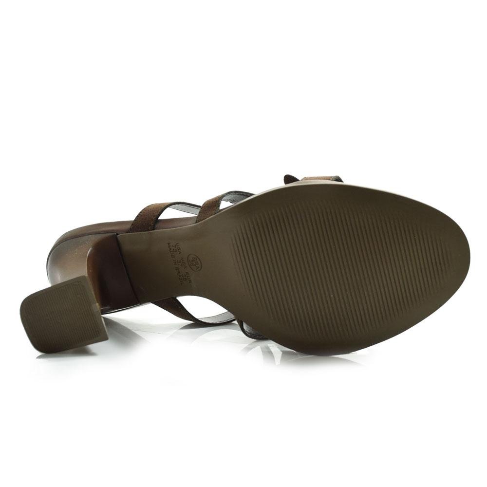 Tamanco de Salto Bloco Feminino Cazzualen 1051-9406 Marrom 7