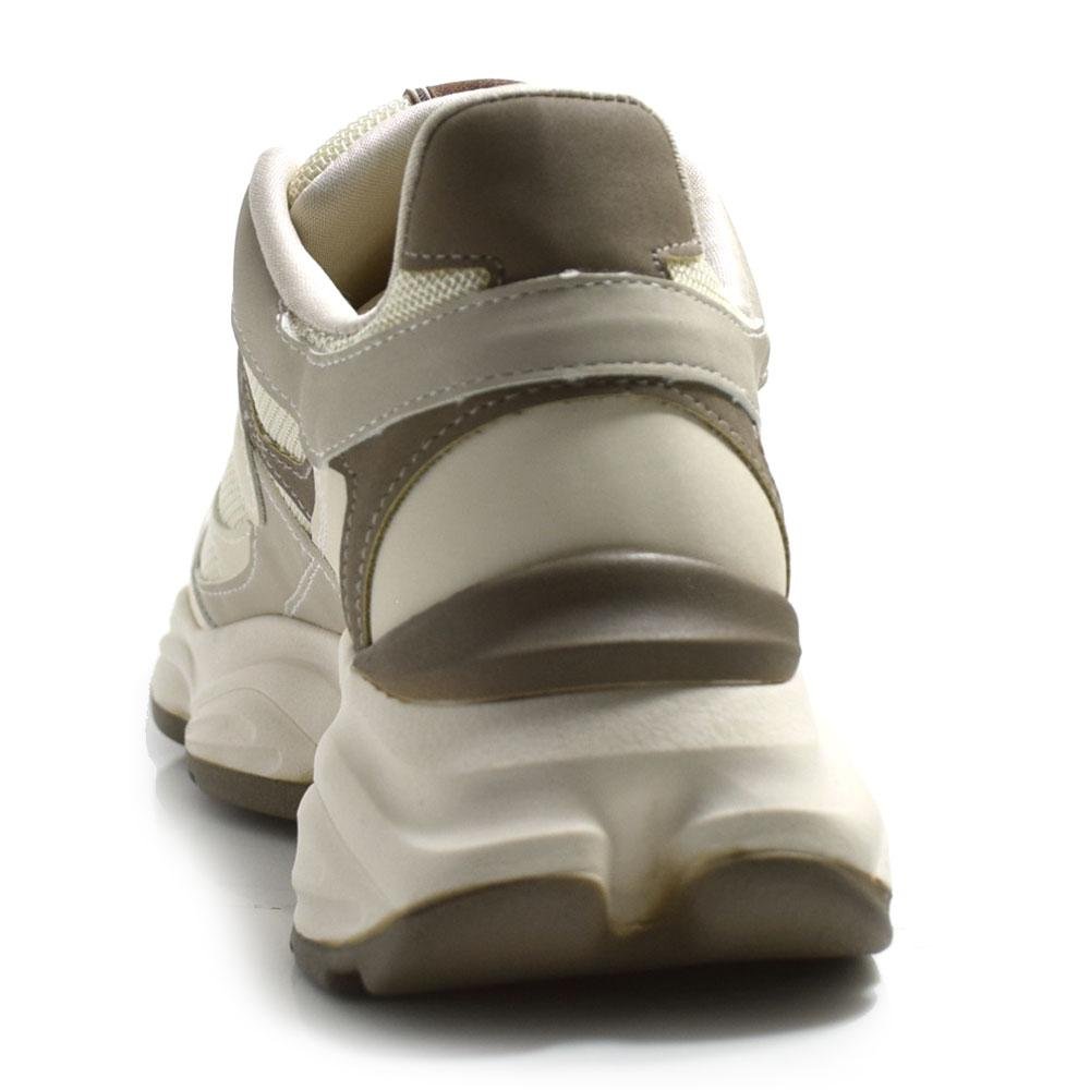 Tênis Casual Feminino Via Marte 158-023-18 Bege/Marrom 4