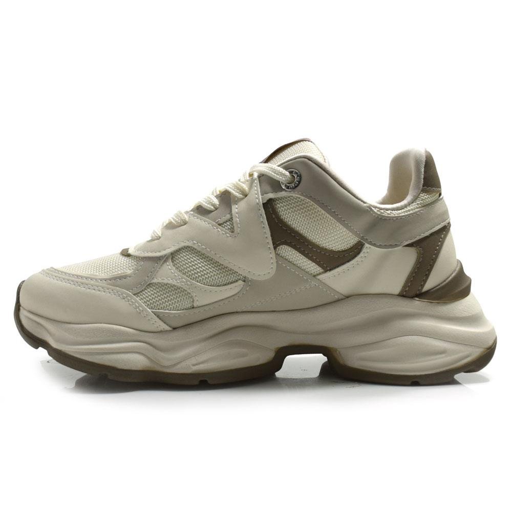 Tênis Casual Feminino Via Marte 158-023-18 Bege/Marrom 5