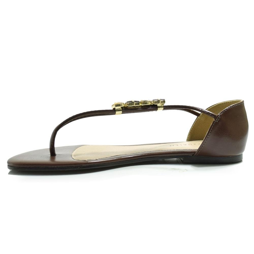 Sandália Rasteira Feminina Cazzualen 20.460 Marrom 5