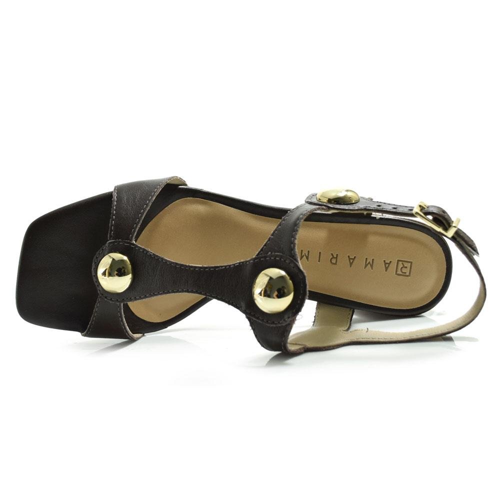 Sandalia de Couro e Salto Bloco Ramarim 2553203 Preto 6