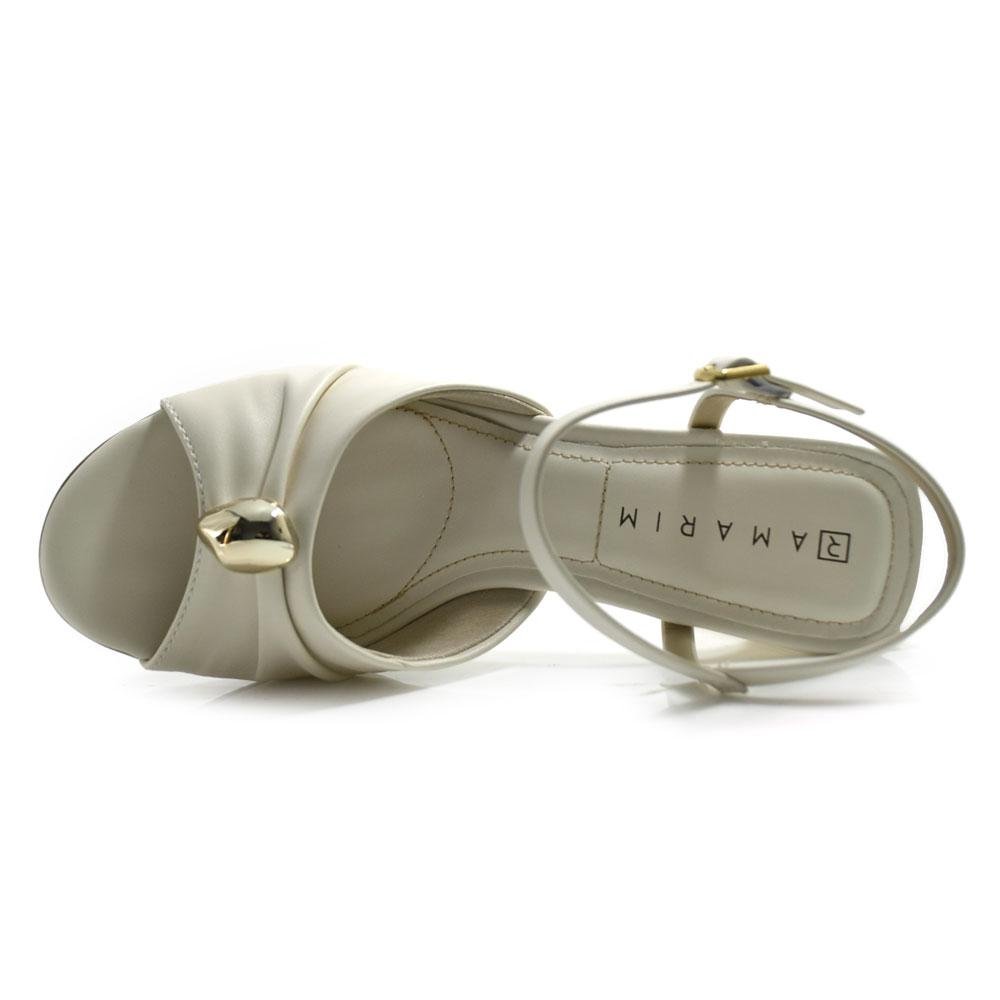 Sandália de Salto Bloco Feminina Ramarim 2522205 Branco 6