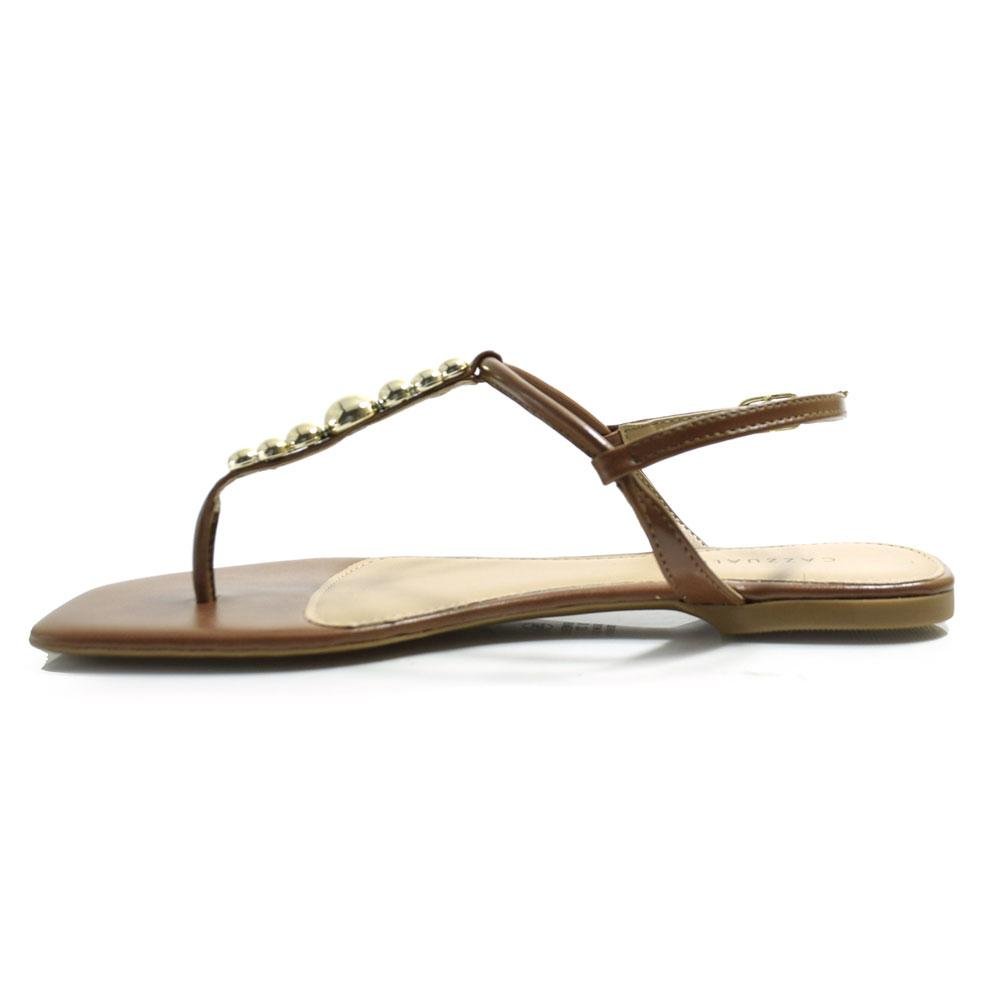 Sandália Rasteira Feminina Cazzualen 31.416 Marrom 5