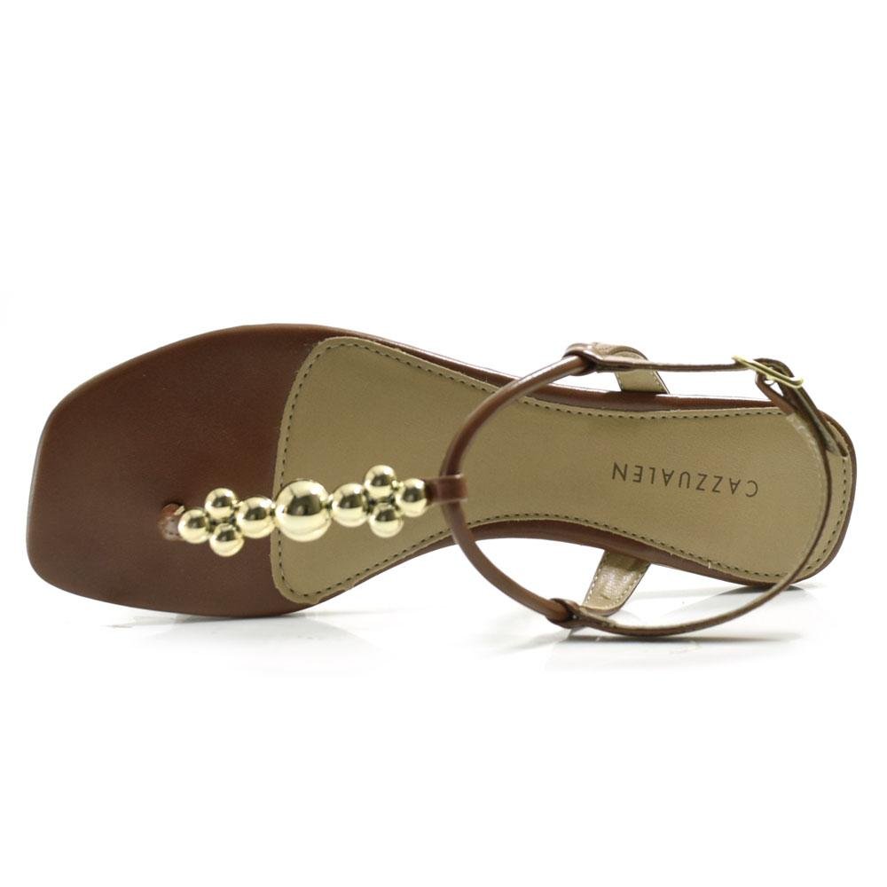 Sandália Rasteira Feminina Cazzualen 31.416 Marrom 6