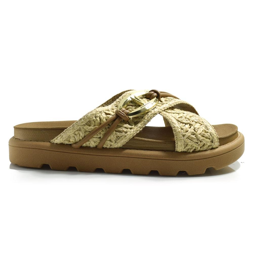 Pepete Vizzano com Tiras em X 6510.121.30577 Bege/Marrom 3