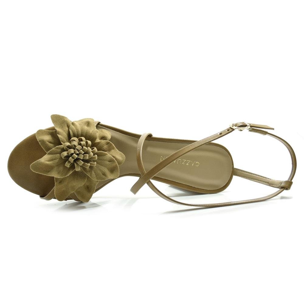 Sandália de Salto Bloco Feminina Cazzualen 1031-9419 Bege 6