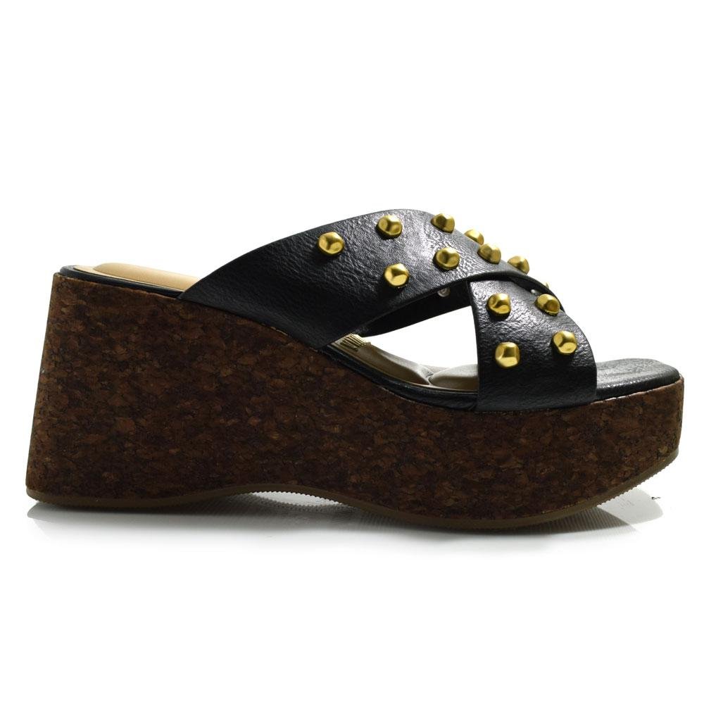 Sandália Plataforma Vizzano em X Preto 3