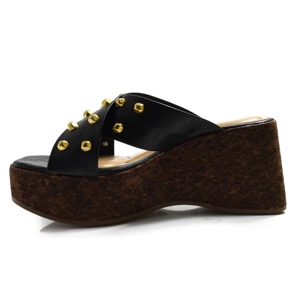 Sandália Plataforma Vizzano em X Preto 5