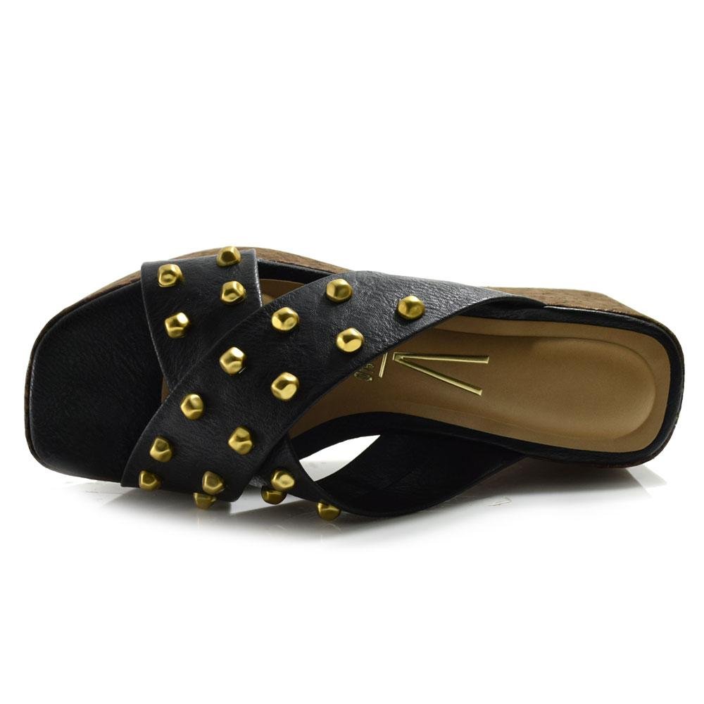 Sandália Plataforma Vizzano em X Preto 6