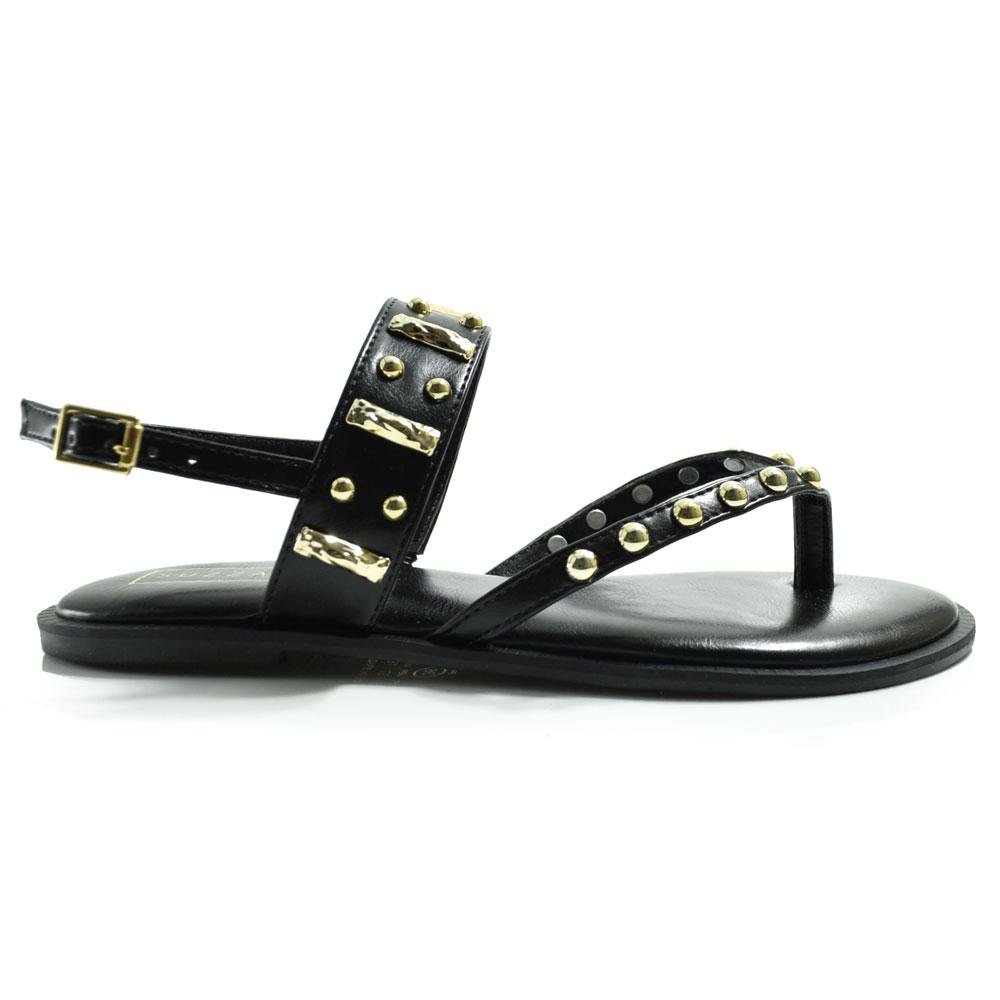 Sandália Rasteira Feminina Suzzara 165-118 Preto 3