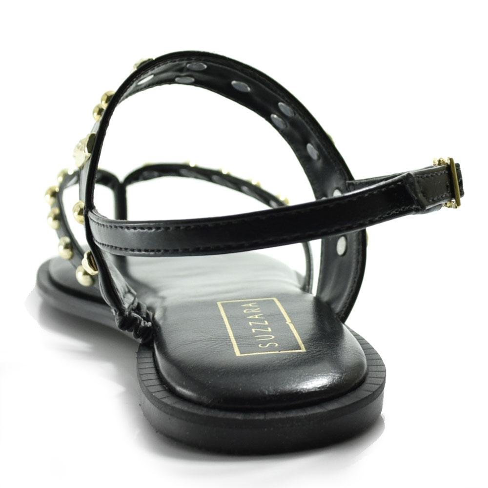 Sandália Rasteira Feminina Suzzara 165-118 Preto 4