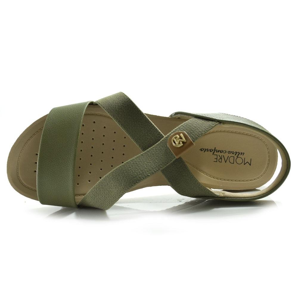 Sandália Flat Feminina Modare 7125.249.26892 Verde 6