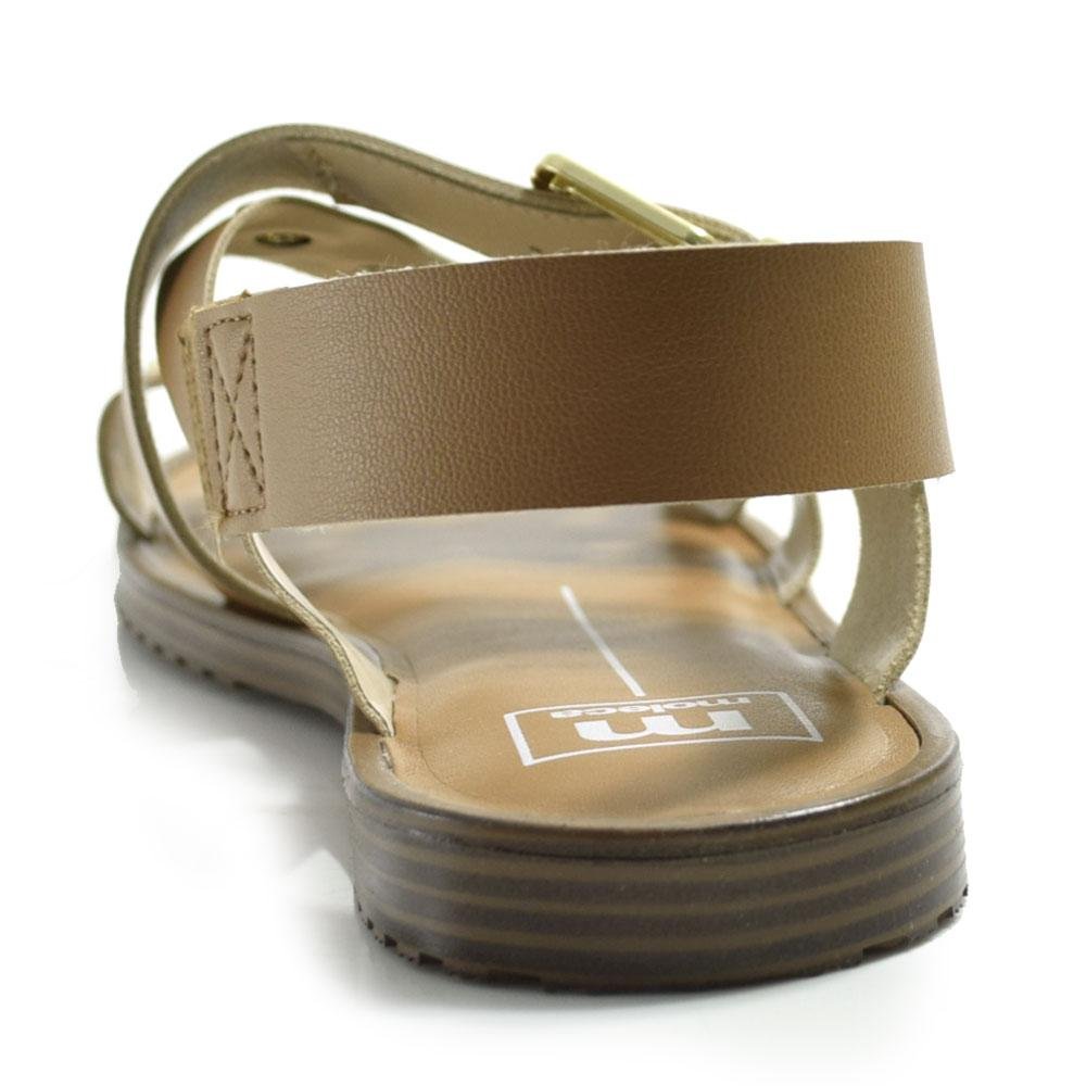 Papete Feminina Moleca com Rebites 5555.203.9569 Marrom 4