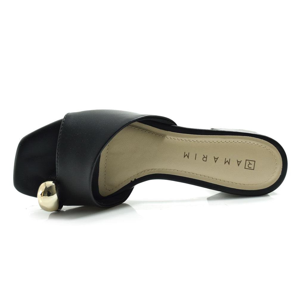 Tamanco de Salto Bloco Feminino Ramarim 2530201 Preto 6