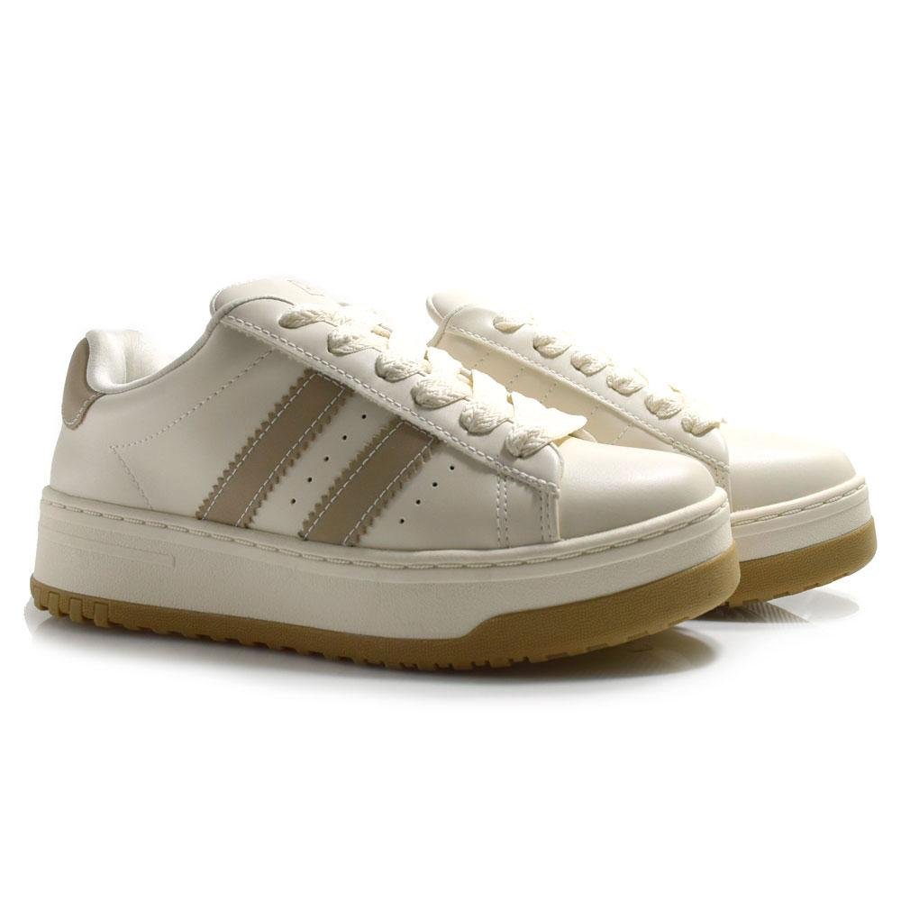 Tênis Casual Feminino Ramarim 2599201 Bege 2