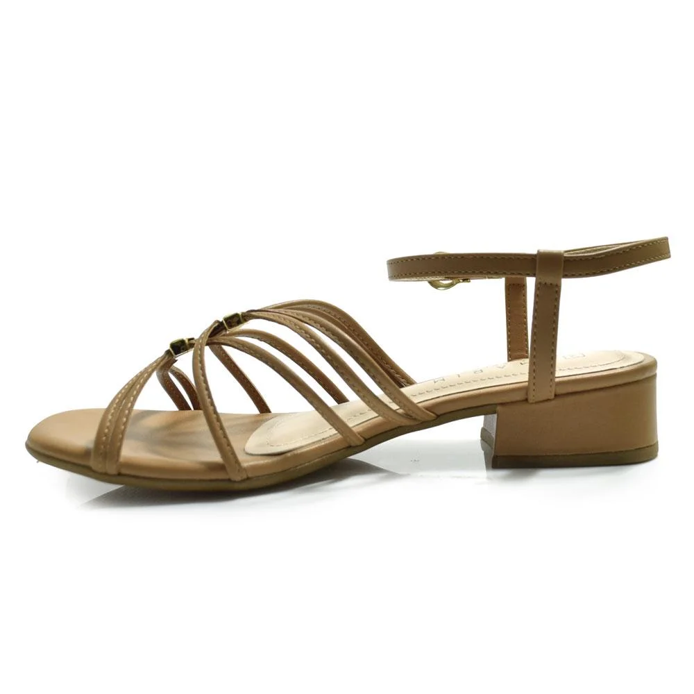 Sandália de Salto Bloco Feminina Ramarim 2548205 Marrom 5