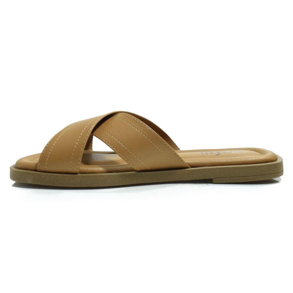 Sandália Rasteira Feminina Softli 10044.10247 Marrom 5