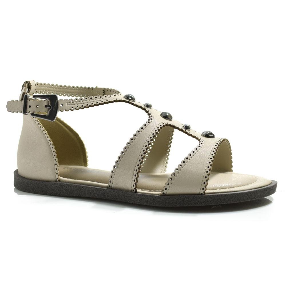 Sandália Rasteira Feminina Tanara Boho Chique T9191