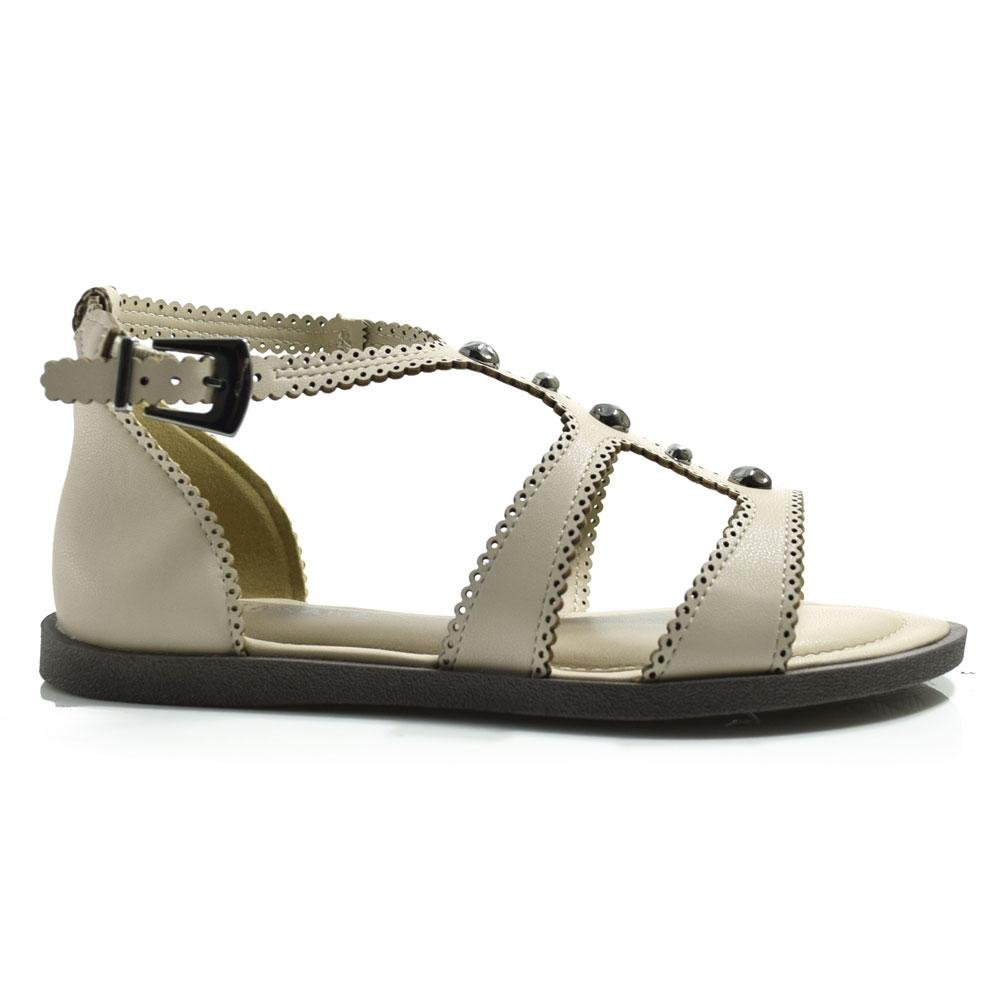 Sandália Rasteira Feminina Tanara Boho Chique T9191 Off White 3