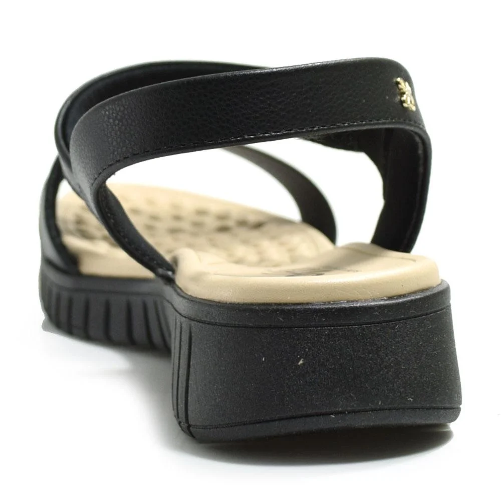 Papete Feminina Softli 10027.10305 Preto 4