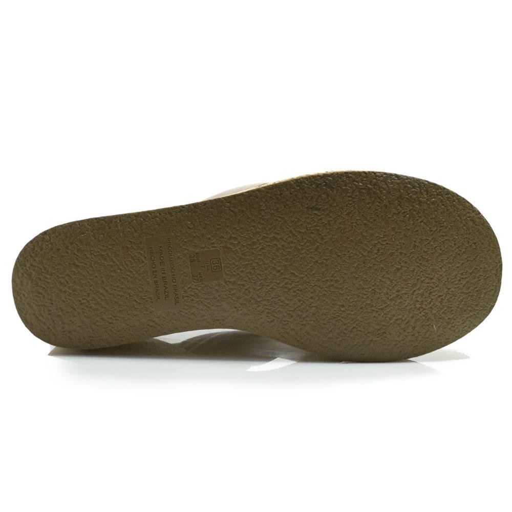 Tamanco Anabela  de Couro Feminino Suzzara 569-8700 Bege 7