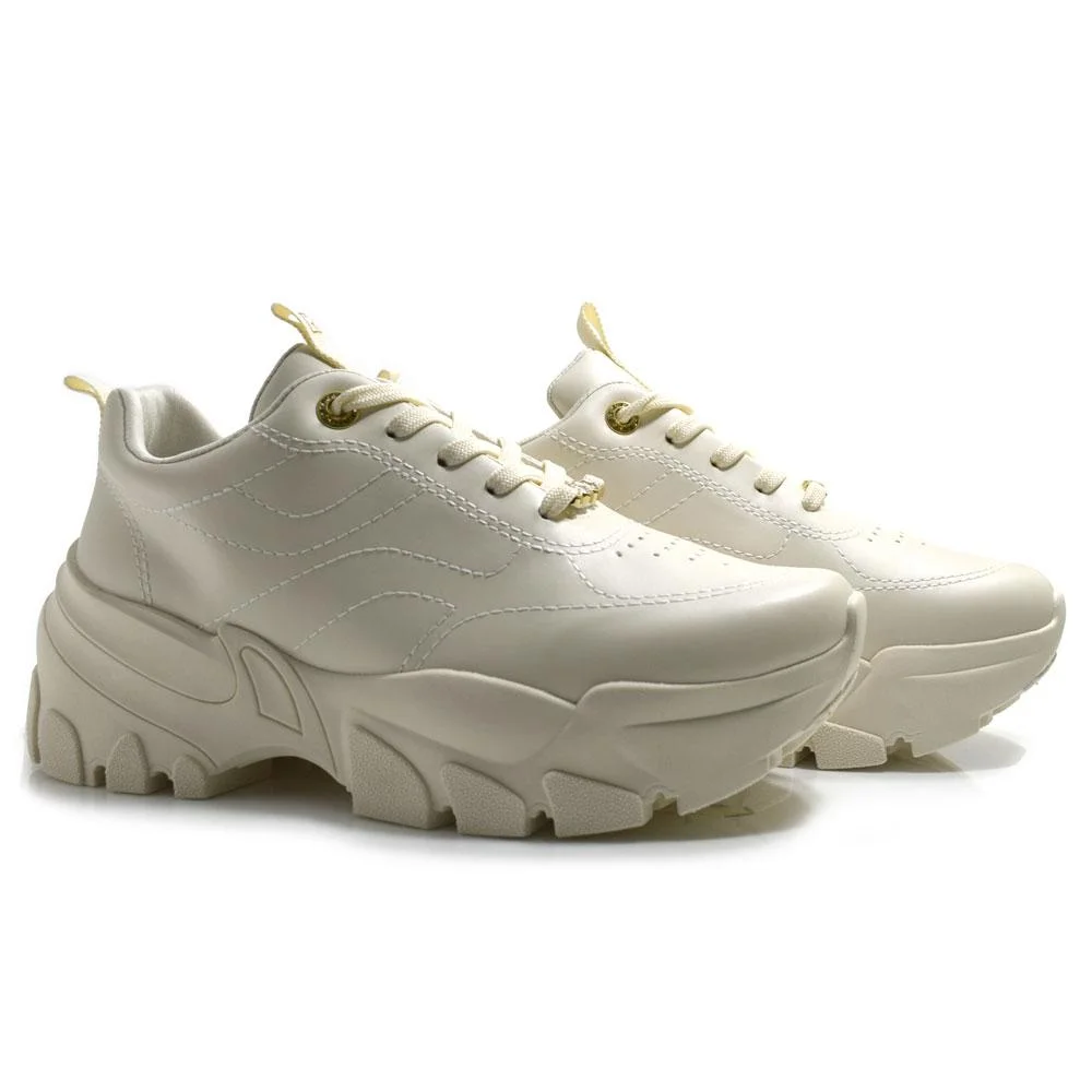 Tênis Casual Feminino Ramarim 2586201 Bege 2