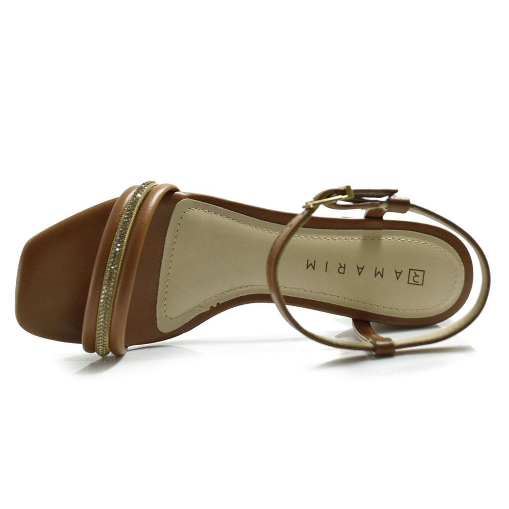 Sandália de Salto Bloco Feminina Ramarim 2530202 Marrom 6