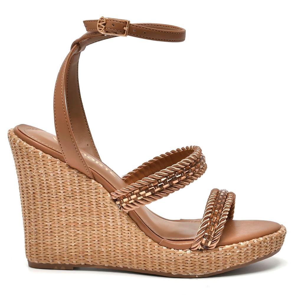 Sandália Anabela Feminina Via Marte 295-001-01 Marrom 4