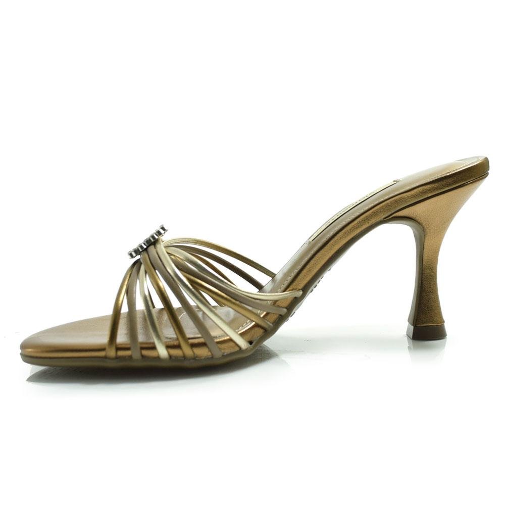 Tamanco de Salto Feminino Via Marte 300-005-01 Dourado 5