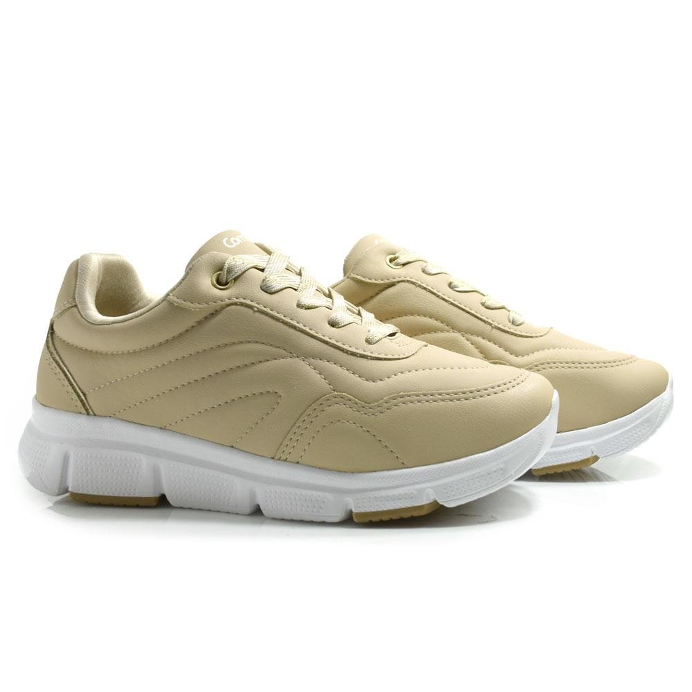 Tênis Casual Feminino Comfortflex 2590403 Bege 2