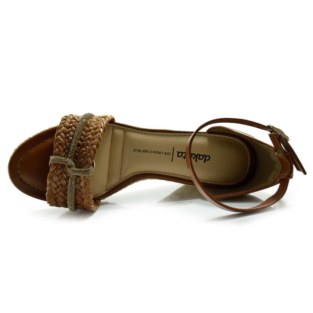 Sandália Anabela Feminina Dakota  Y9873 Marrom 6