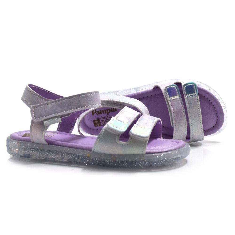 Sandália Infantil de Menina com LED 697.061 Cinza 2